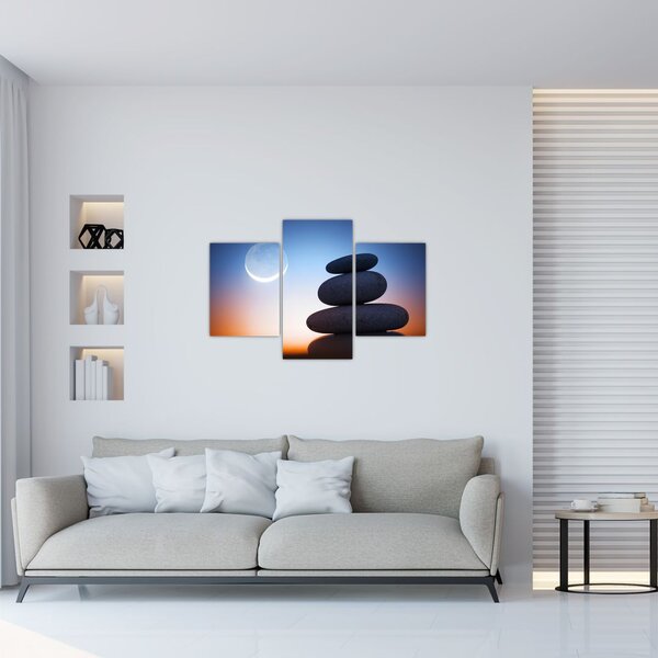 Slika naslaganog kamenja jedno na drugo (90x60 cm)