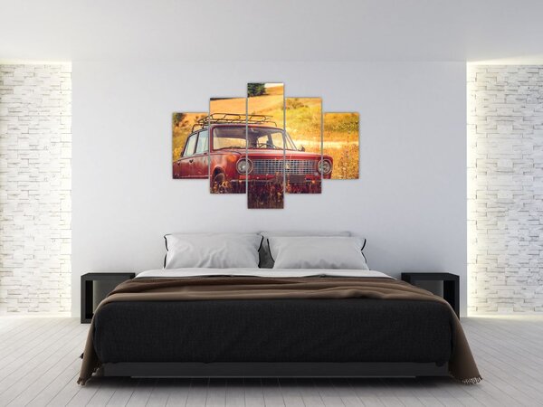 Slika automobila u polju (150x105 cm)
