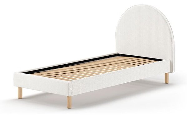 Bijeli tapecirani krevet s podnicom 90x200 cm MOON – Vipack