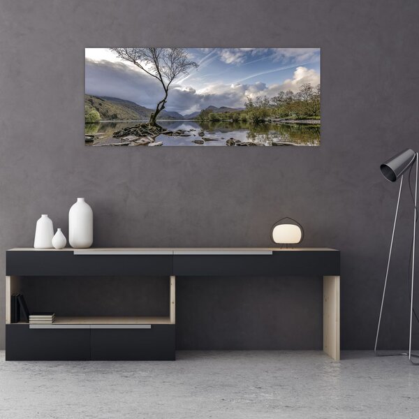 Slika rijeke sa stablom (120x50 cm)