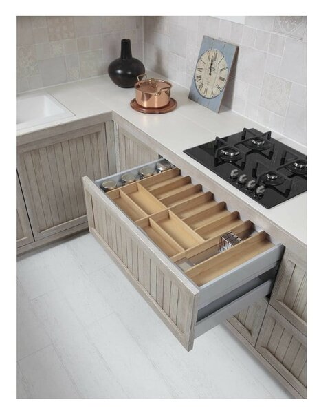 Crni organizator pribora 48 x 47 cm Wood Line – Elletipi