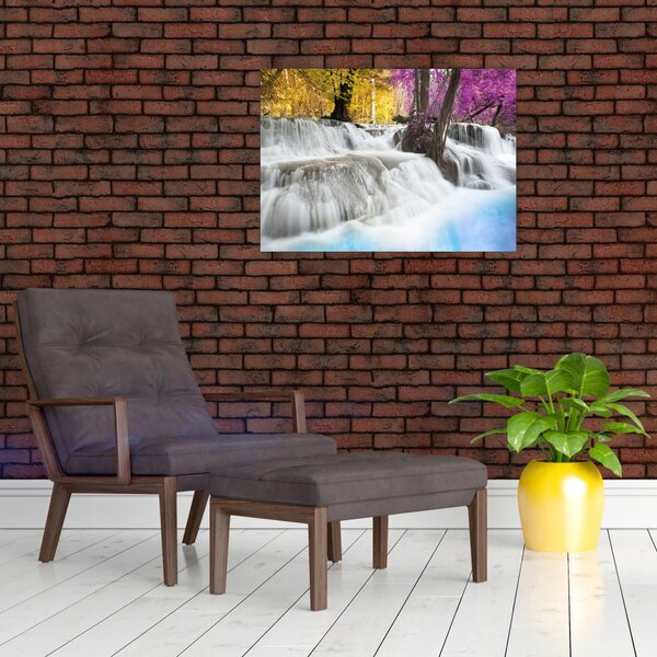 Slika vodopada Erawan u šumi (70x50 cm)