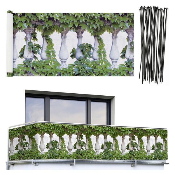 Zeleni plastičan balkonski zastor 500x85 cm – Maximex