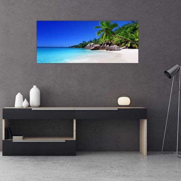 Slika plaže na otoku Praslin (120x50 cm)