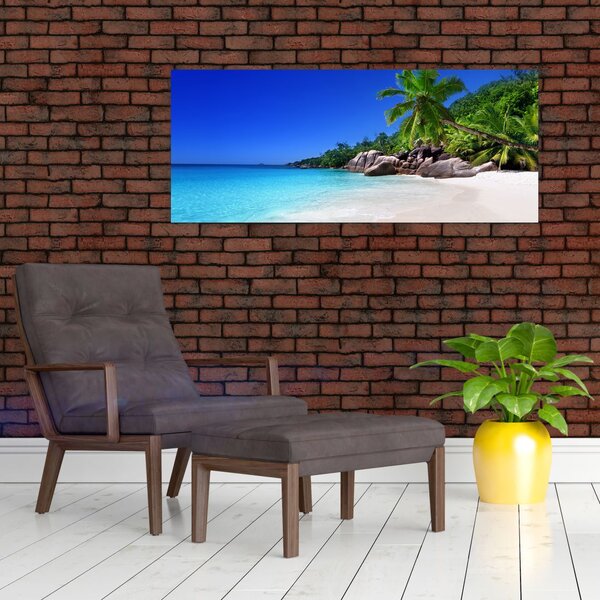 Slika plaže na otoku Praslin (120x50 cm)
