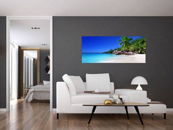 Slika plaže na otoku Praslin (120x50 cm)