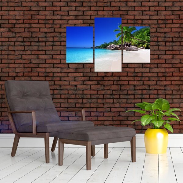 Slika plaže na otoku Praslin (90x60 cm)