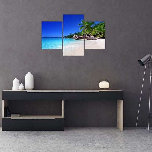 Slika plaže na otoku Praslin (90x60 cm)