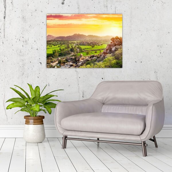 Slika doline Hampi u Indiji (70x50 cm)