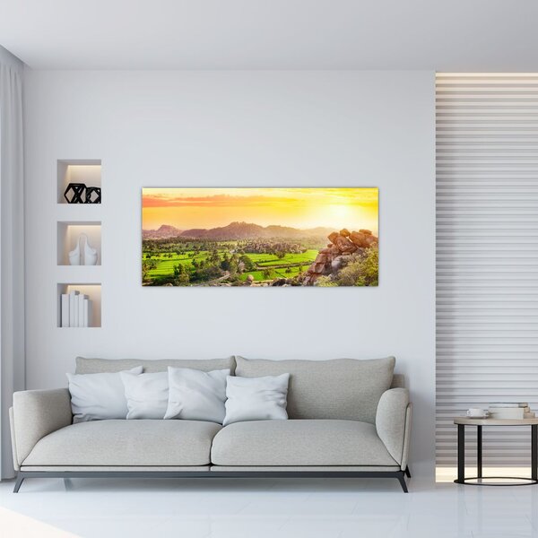 Slika doline Hampi u Indiji (120x50 cm)