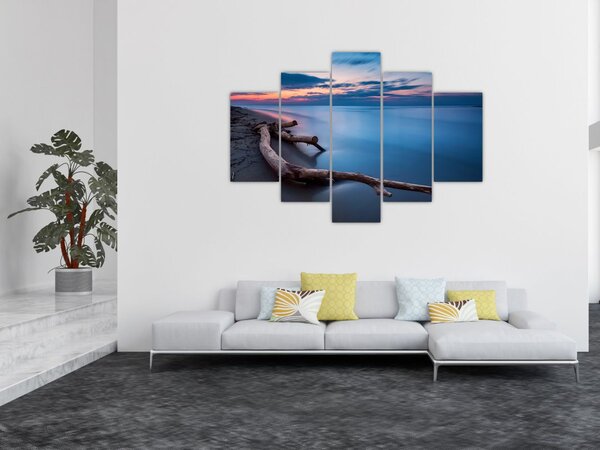 Slika plaže pri zalasku sunca (150x105 cm)