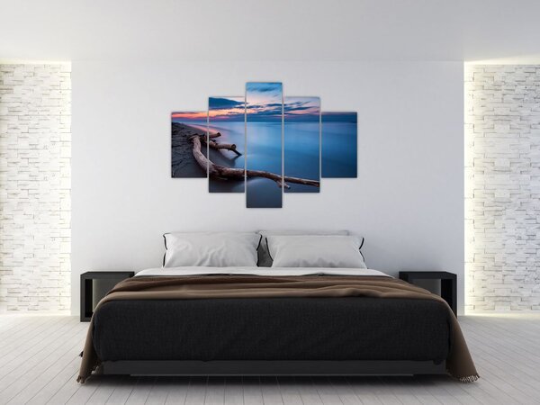 Slika plaže pri zalasku sunca (150x105 cm)