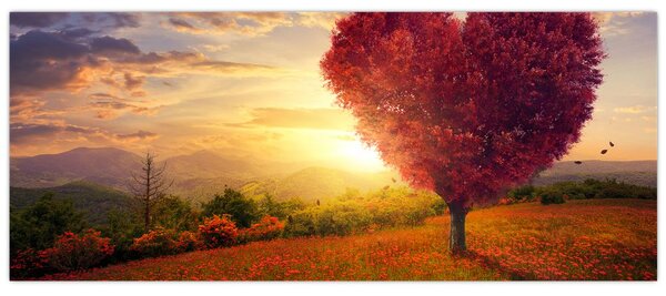 Slika stabla u obliku srca (120x50 cm)