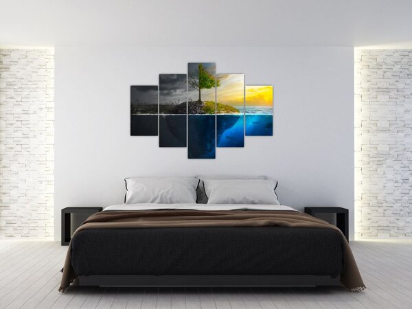 Slika koja prikazuje dvije strane (150x105 cm)