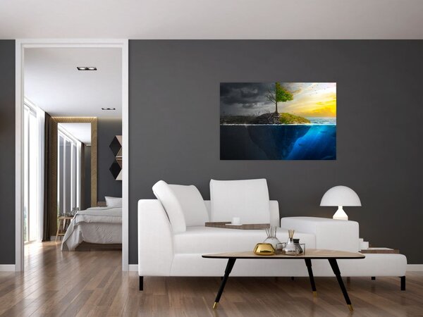 Slika koja prikazuje dvije strane (90x60 cm)