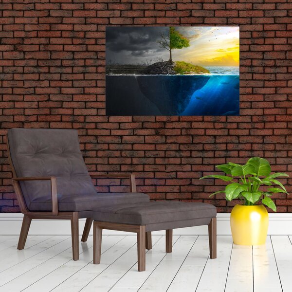 Slika koja prikazuje dvije strane (90x60 cm)