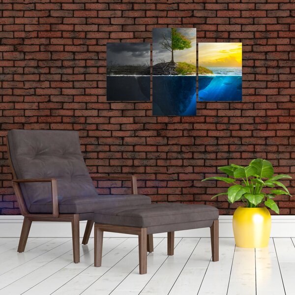 Slika koja prikazuje dvije strane (90x60 cm)