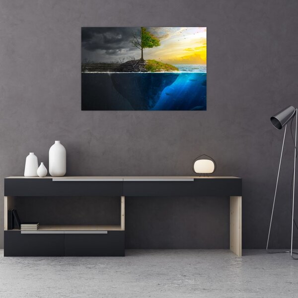 Slika koja prikazuje dvije strane (90x60 cm)