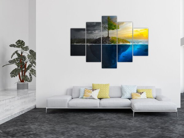 Slika koja prikazuje dvije strane (150x105 cm)