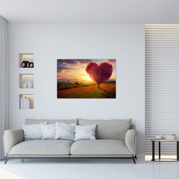 Slika stabla u obliku srca (90x60 cm)