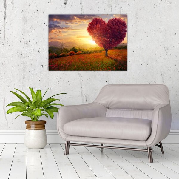 Slika stabla u obliku srca (70x50 cm)