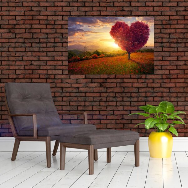 Slika stabla u obliku srca (90x60 cm)