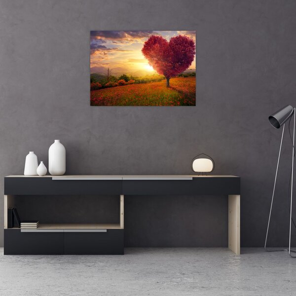 Slika stabla u obliku srca (70x50 cm)