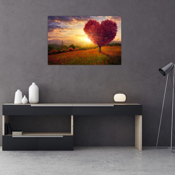 Slika stabla u obliku srca (90x60 cm)