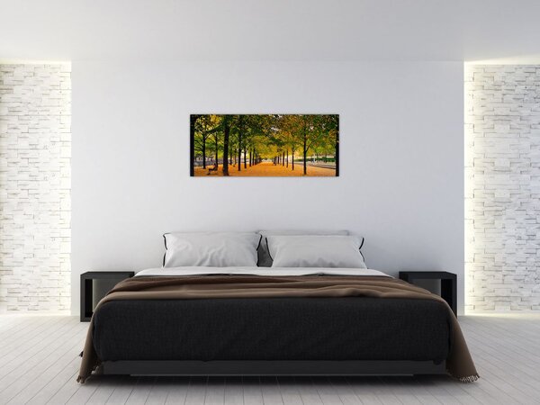 Slika aleje jesenskih stabala (120x50 cm)