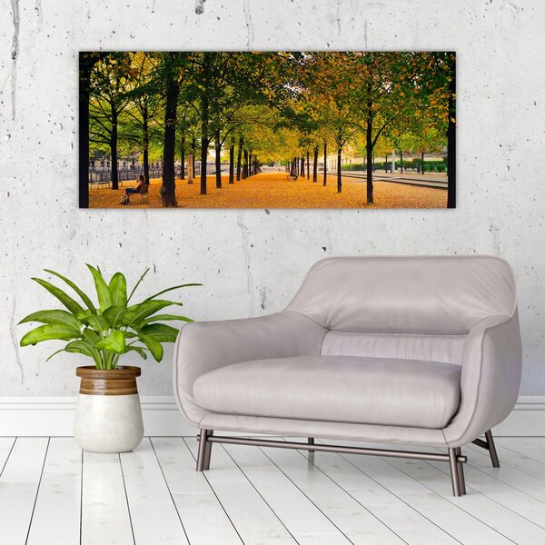 Slika aleje jesenskih stabala (120x50 cm)
