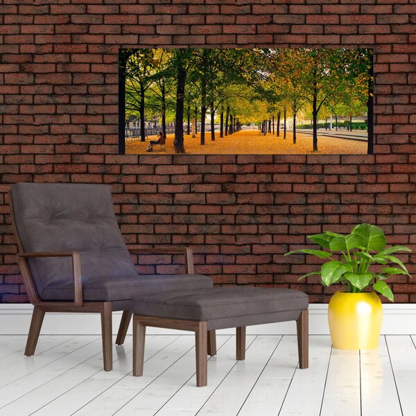 Slika aleje jesenskih stabala (120x50 cm)