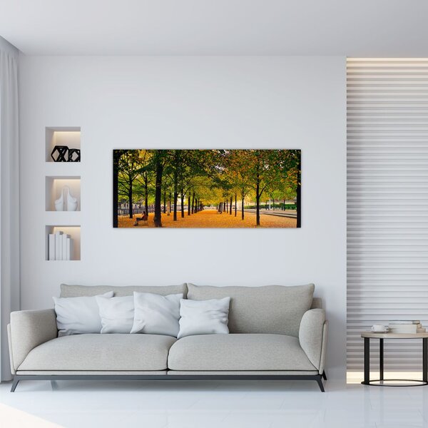 Slika aleje jesenskih stabala (120x50 cm)