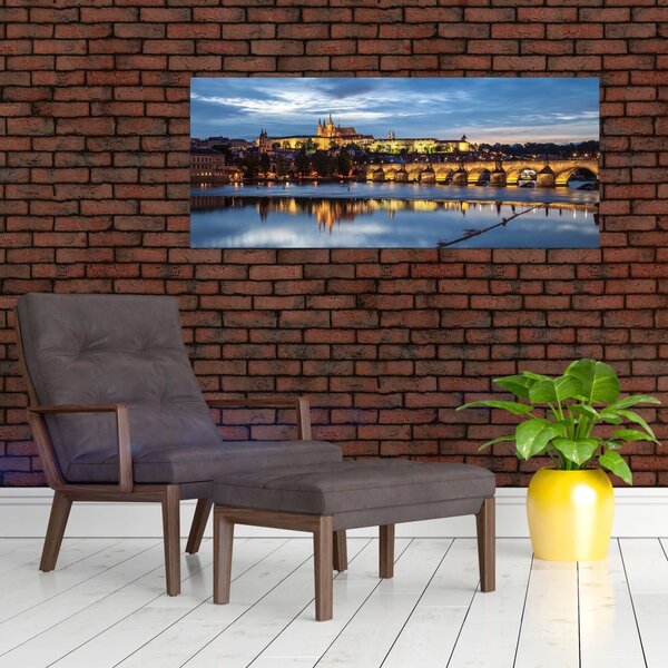 Slika Praškog dvorca i Karlova mosta (120x50 cm)