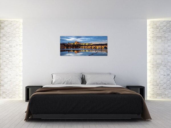 Slika Praškog dvorca i Karlova mosta (120x50 cm)