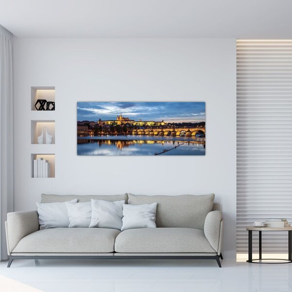 Slika Praškog dvorca i Karlova mosta (120x50 cm)