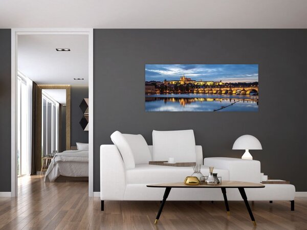 Slika Praškog dvorca i Karlova mosta (120x50 cm)