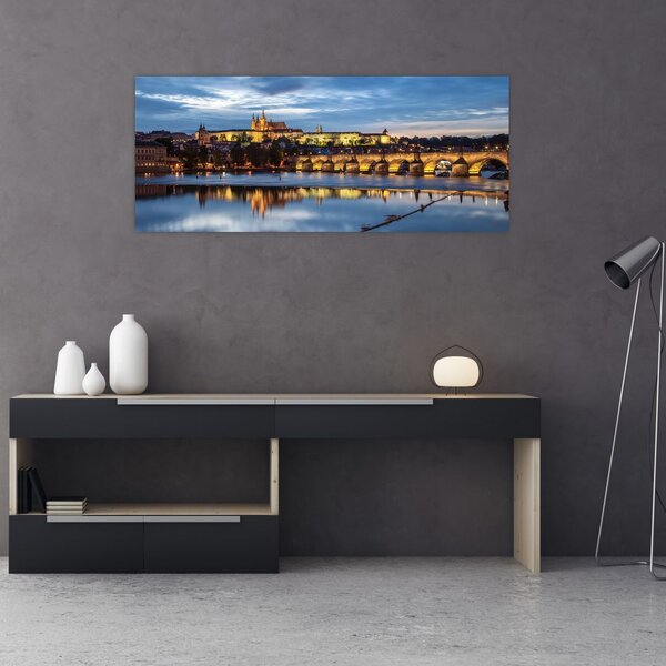 Slika Praškog dvorca i Karlova mosta (120x50 cm)