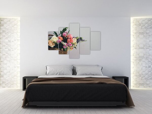 Slika košare s cvijećem (150x105 cm)