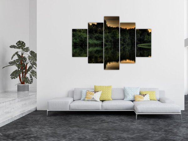Slika jezera u šumi (150x105 cm)