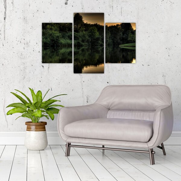 Slika jezera u šumi (90x60 cm)