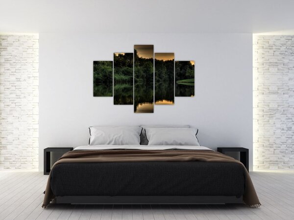 Slika jezera u šumi (150x105 cm)