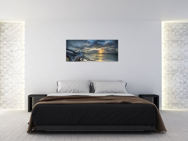 Slika mora sa zalaskom sunca (120x50 cm)