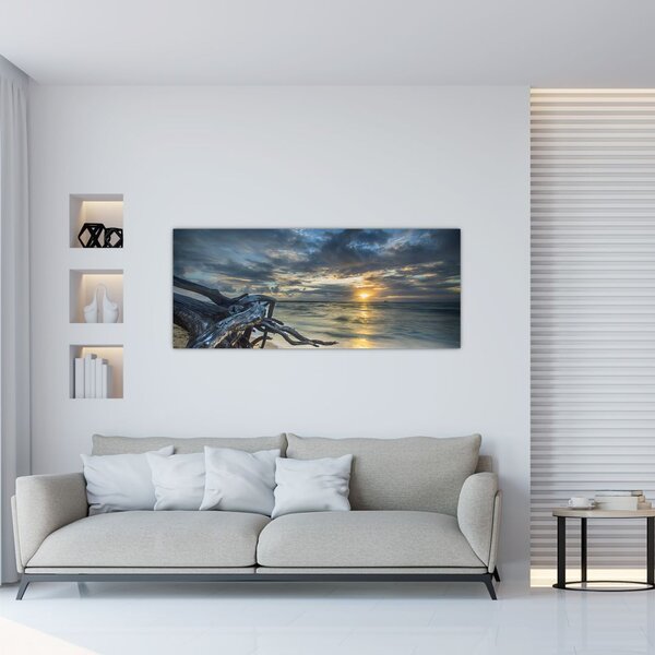 Slika mora sa zalaskom sunca (120x50 cm)