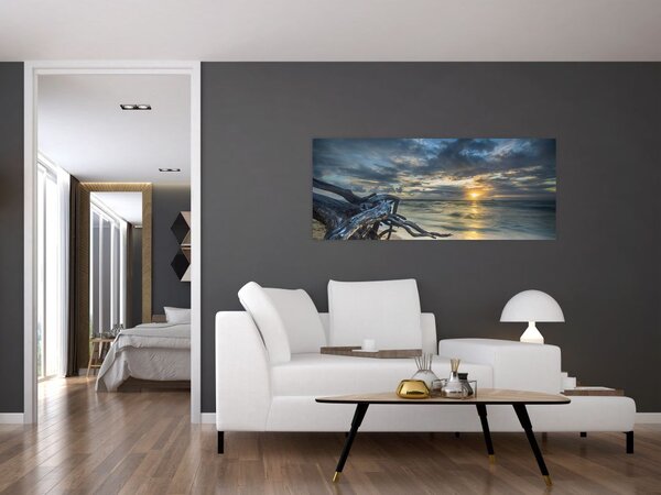 Slika mora sa zalaskom sunca (120x50 cm)