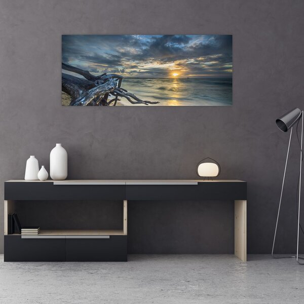 Slika mora sa zalaskom sunca (120x50 cm)