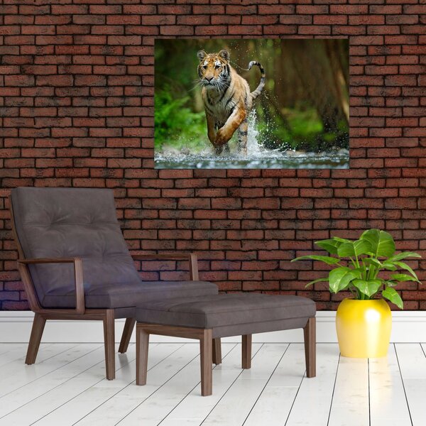 Slika tigra koji trči (90x60 cm)