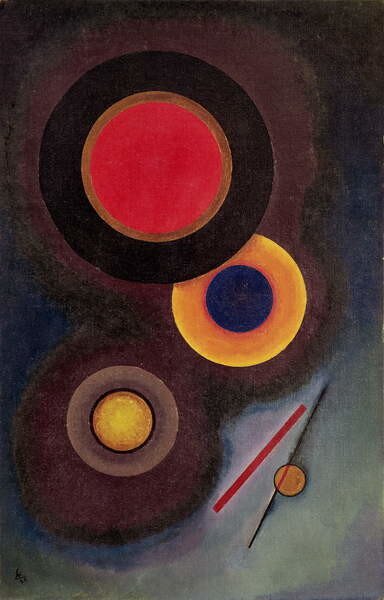 Wassily Kandinsky - Reprodukcija umjetnosti Composition with Circles and Lines, 1926, (26.7 x 40 cm)