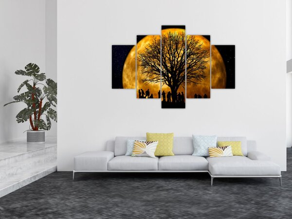 Slika mjeseca i silueta (150x105 cm)