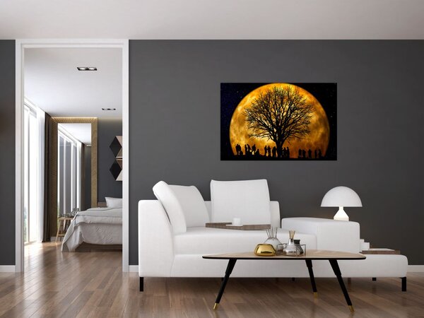 Slika mjeseca i silueta (90x60 cm)