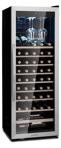 Klarstein Vinamour 46 Uno, vinoteka, 1 zona, 155 l / 46 fl., 4-18 °C, nehrđajući čelik